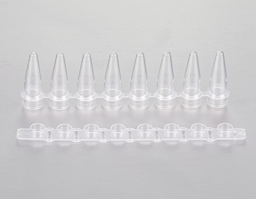 Clear Polypropylene Small Size and Light Weight PCR Strip Tubes for laboratory
